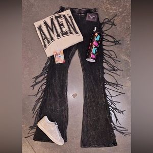 Western style Fringed pants